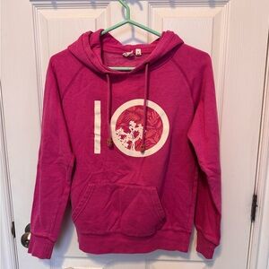 Tentree Pink Pullover Hoodie “10” Graphic Fuchsia Size S 🩷